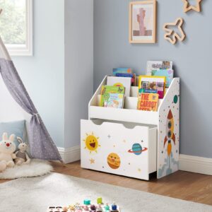 SONGMICS Kids Bookcase and Toy Organizer Bundle (2 Items)