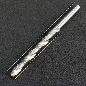 2/pack solid carbide drill bit for hardened steel 1/8" hra 91.3 aerospace standard k20 tungsten carbide jobber length twist drill for metal 118 degree four facet point fractional size