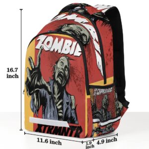 GzLeyigou Horror Zombie Pattern Backpack for Boys Girls Kids Schoolbag Children School Bookbag,Women Men Casual Daypack Students College Bookbags Travel Bags