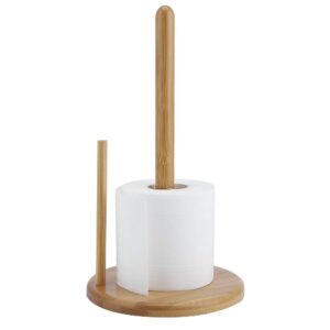 paper towel holder,wooden paper towel holder countertop,detachable bathroom towel roll stand for kitchen & dining room