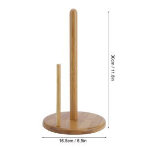 Paper Towel Holder,Wooden Paper Towel Holder Countertop,Detachable Bathroom Towel Roll Stand for Kitchen & Dining Room