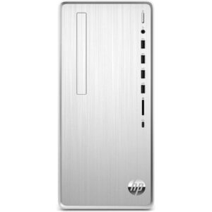 HP Pavilion TP01-2019 Desktop Mini Tower, AMD R5 5600G (3.9 GHz) 12GB RAM, 512 GB PCIe NVMe SSD, AMD Radeon IGP Windows 11 Home 318J0AAR#ABL - Natural Silver (Renewed)