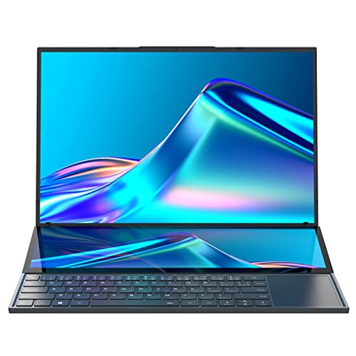 ASHATA 16 Inch Dual Screen Laptop, with 14in Auxiliary Display, 8GB RAM 64GB ROM 5.10GHz 13600mAh Battery Office Laptop for Work Study Way to Optimize Multitasking Experience