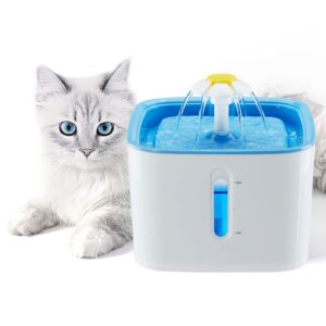 cat water fountain - 84oz/2.5l ciays automatic pet water fountain, water dispenser with 3 replacement filters for cats