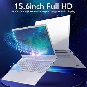 Acogedor 15.6in Laptop Computer, 1920x1080 HD Screen, 16GB RAM, 512GB SSD, Inte N5095 Chip, for Win11, 2.9GHz RWD, with Fingerprints, Keyboard Backlight, Numeric Keypad, Silver