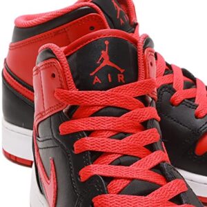 Nike Jordan Nike Air 1 Mid Men's Shoes Black/Fire Red-White DQ8426-060 9.5