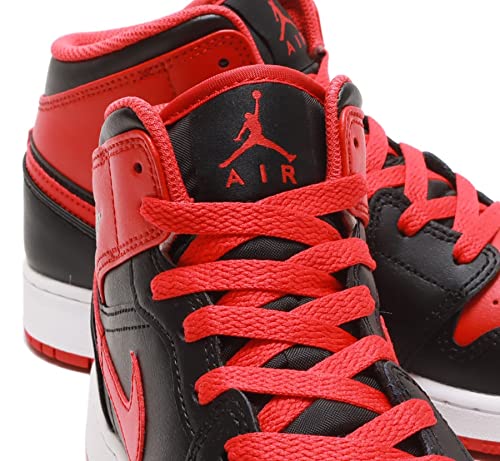 Nike Jordan Nike Air 1 Mid Men's Shoes Black/Fire Red-White DQ8426-060 9.5