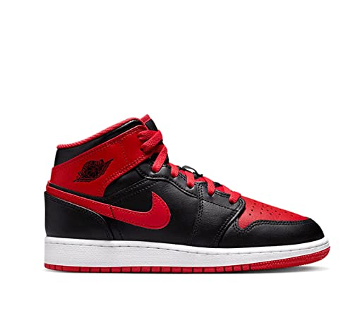 Nike Jordan Nike Air 1 Mid Men's Shoes Black/Fire Red-White DQ8426-060 9.5