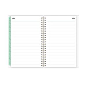 Blue Sky 2023-2024 Academic Year Weekly and Monthly Planner, 5" x 8", Frosted Flexible Cover, Wirebound, Laurel (144724)