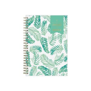 blue sky day designer for 2023-2024 academic year weekly and monthly planner, 5' x 8', frosted flexible cover, wirebound, palms (137892-a24)
