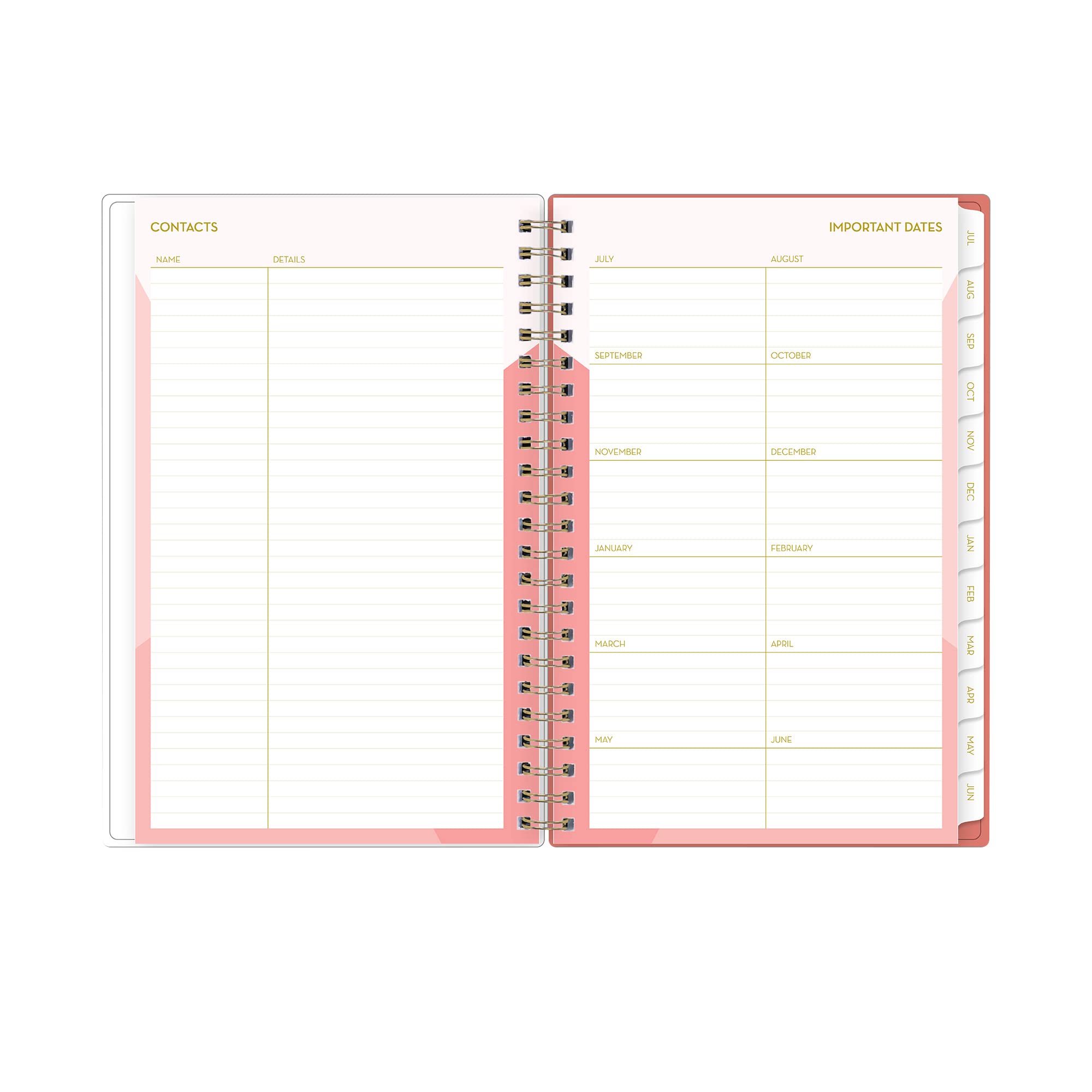 Blue Sky 2023-2024 Academic Year Weekly and Monthly Planner, 5" x 8", Flexible Cover, Wirebound, Cali Pink (130621-A24)