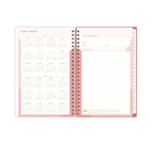 Blue Sky 2023-2024 Academic Year Weekly and Monthly Planner, 5" x 8", Flexible Cover, Wirebound, Cali Pink (130621-A24)