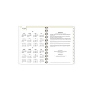 Blue Sky Day Designer for 2023-2024 Academic Year Weekly and Monthly Planner Notes, 5.8' x 8.6', Frosted Cover, Climbing Floral Mint (137884-A24)