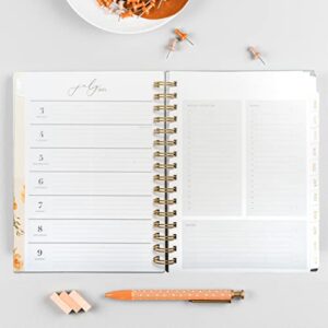 Blue Sky Life Note It 2023-2024 Academic Year Weekly and Monthly Planner Notes, 5.875" x 8.625", Frosted Cover, Wirebound, Hannah Frosted (142590-A24)