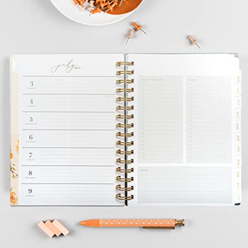 Blue Sky Life Note It 2023-2024 Academic Year Weekly and Monthly Planner Notes, 5.875" x 8.625", Frosted Cover, Wirebound, Hannah Frosted (142590-A24)