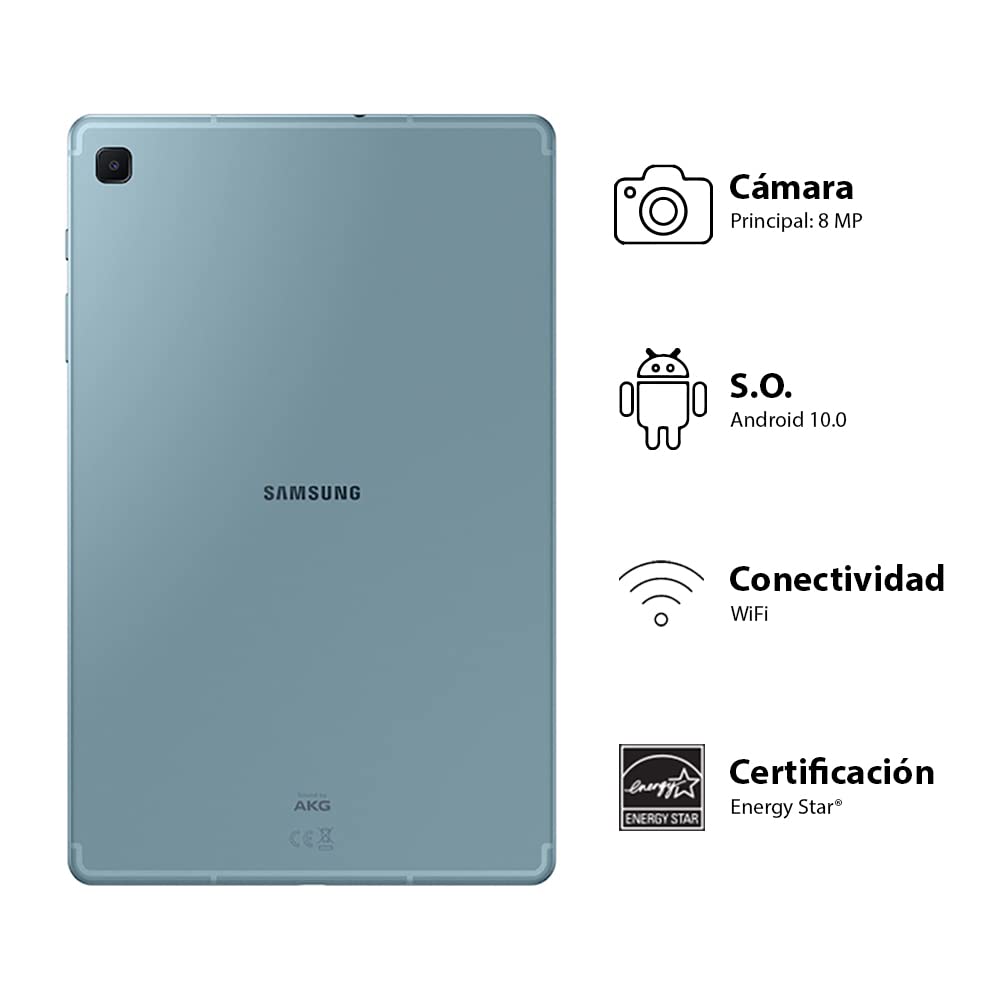 SAMSUNG Galaxy Tab S6 Lite 10.4" 64GB Android Tablet w/Long Lasting Battery, S Pen Included, Slim Metal Design, AKG Dual Speakers, US Version, Angora Blue (Renewed)