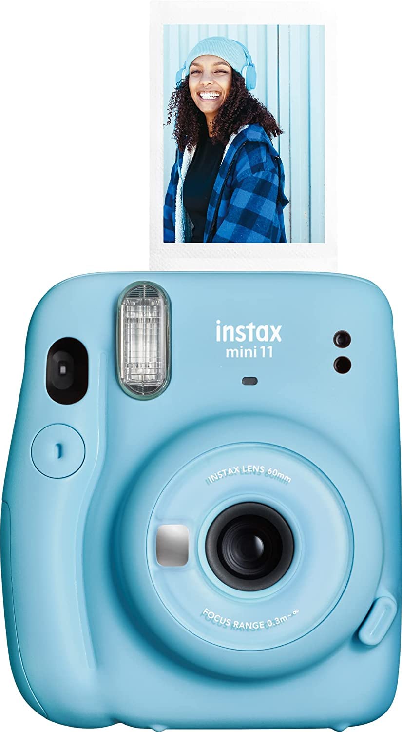 Fujifilm Instax Mini 11 Instant Camera (Sky Blue) – Fuji Instax Mini Film 20 Sheets – Instant Camera Accessory Bundle