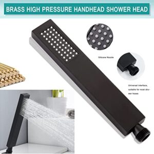 Dual Shower Head,12" High Pressure Rain Shower Head with Handheld Shower Head Spray Combo,High Pressure Showerheads with 78" Long Hose,Black