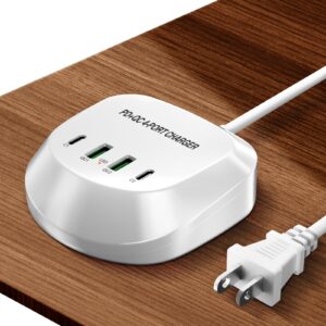 charging station for multiple devices, usb c charging block, usb c multiport charger with quick charge 3.0, multiple devices for smart phone tablet laptop computer usb charging station