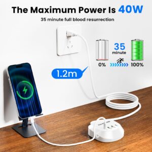 Charging Station for Multiple Devices, USB C Charging Block, USB C Multiport Charger with Quick Charge 3.0, Multiple Devices for Smart Phone Tablet Laptop Computer USB Charging Station