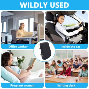 Lumbar Support Pillow for Office Chair, Adjustable Back Support Point Chair Cushion for Car Seat, Desk and Office, Thick Foam Back Support Pain Relief with Double Adjustable Straps