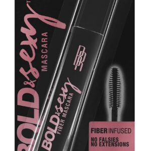 Black Radiance Bold & Sexy Fiber Mascara Black (Pack of 2)