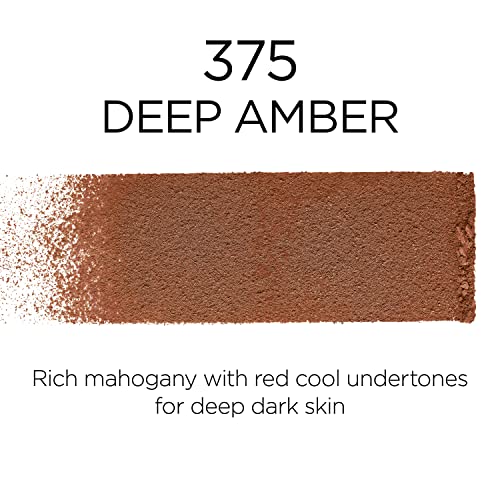 L'Oreal Paris Infallible 24 Hour Fresh Wear Waterproof Powder Foundation, 375 Deep Amber (Pack of 3)