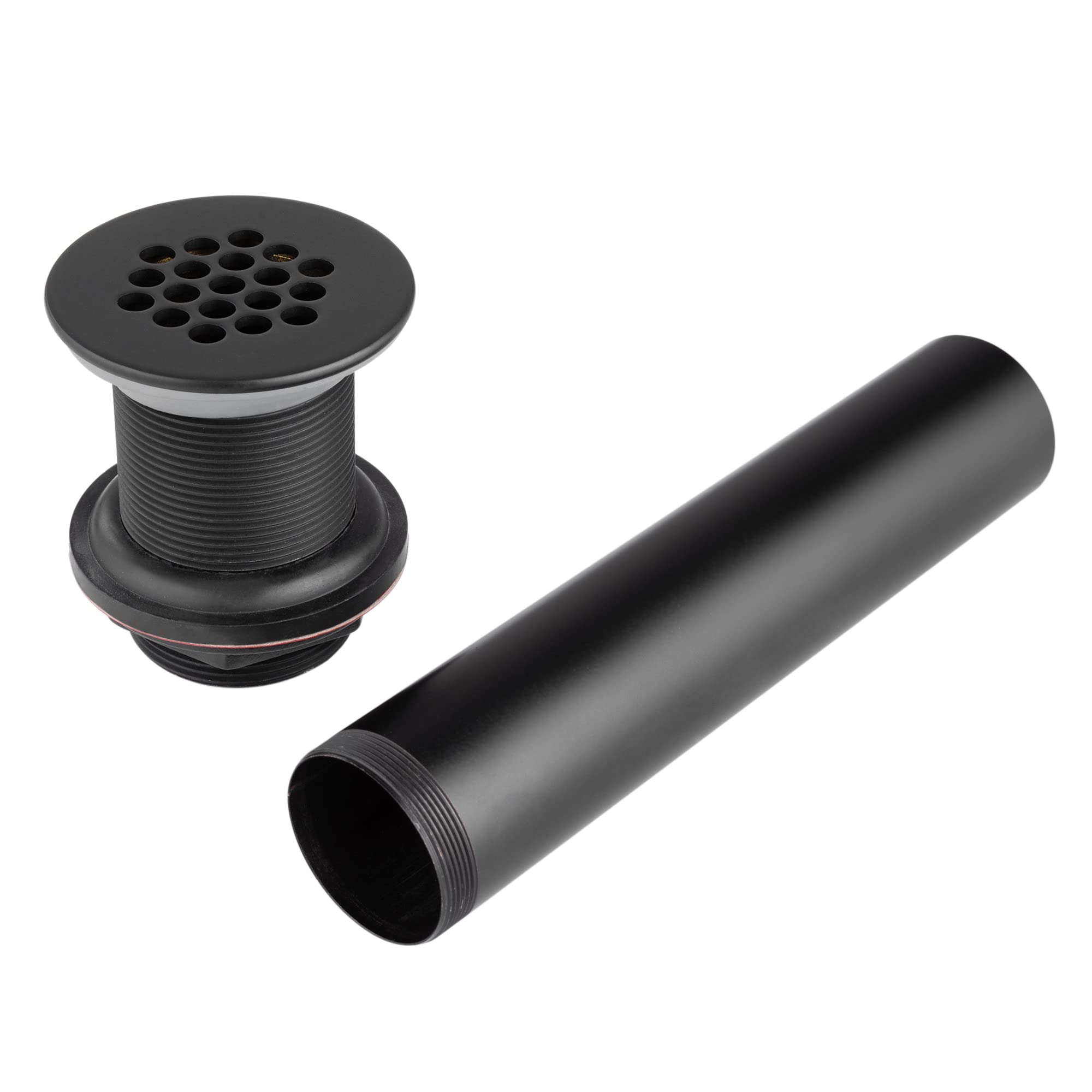 Grid Drain Strainer Assembly Without Overflow for Bathroom Sink, C.O. Plug Grid Lavatory Drain, Bathroom Sink Grid Strainer by Artiwell, Matte Black