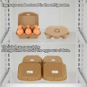 CertBuy 40 Pack Egg Cartons 6 Count, Natural Pulp Egg Cartons Cheap Bulk, Paper Egg Tray 6 Count, Pulp Fiber Egg Tray, Egg Carton Reusable Egg Tray Container for Family, Kitchen, Farmhouse, Market