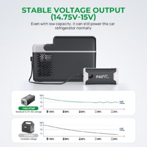 F40C4TMP Portable Power Station, 220Wh Backup Battery for Portable Refrigerator, External Supply Compatible with Most Car Freezers On The Market(Including The CRPRO Series)