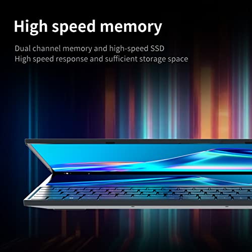 Qinlorgo Dual Screen Laptop, 100‑240V for Intel for Core I7 CPU 16in 14in Dual Screen Laptop 32GB RAM 1TB SSD for Playing Games (US Plug)