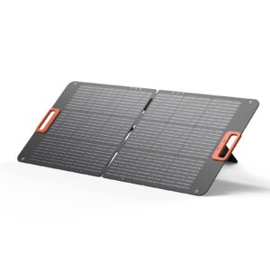 litime 100w portable solar panel, mono crystalline silicon cells, ip67 dust & water proof, suitable for portable power station, using for rv, camping, overland etc.