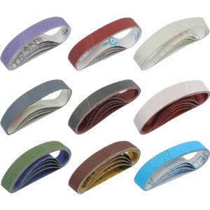 45 pcs 3/4" x 12" replacement knife sharpener sanding belt kit for work sharp knife & tool sharpener ken onion edition (wskts-ko), 80/120/240/400/600/800/1000/2500/5000 grits