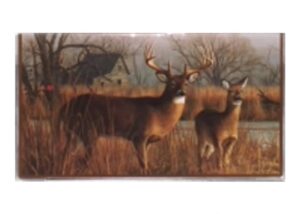 3 year 2024 2025 2026 pocket calendar planner with note pad (whitetail deer field)