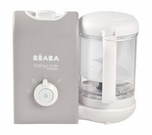 beaba babycook express - the fastest babycook, baby food maker, baby food processor, baby food steamer, large capacity, make 34 servings of healthy food for baby in 15 mins, baby essentials, (grey)