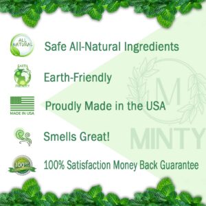Minty Rodent Repellent, Natural 5% Peppermint Oil Spray for Mice, Rats, Chipmunks and Rodents, Indoor and Outdoor, House and Car Engine Use, 128 fl oz Gallon