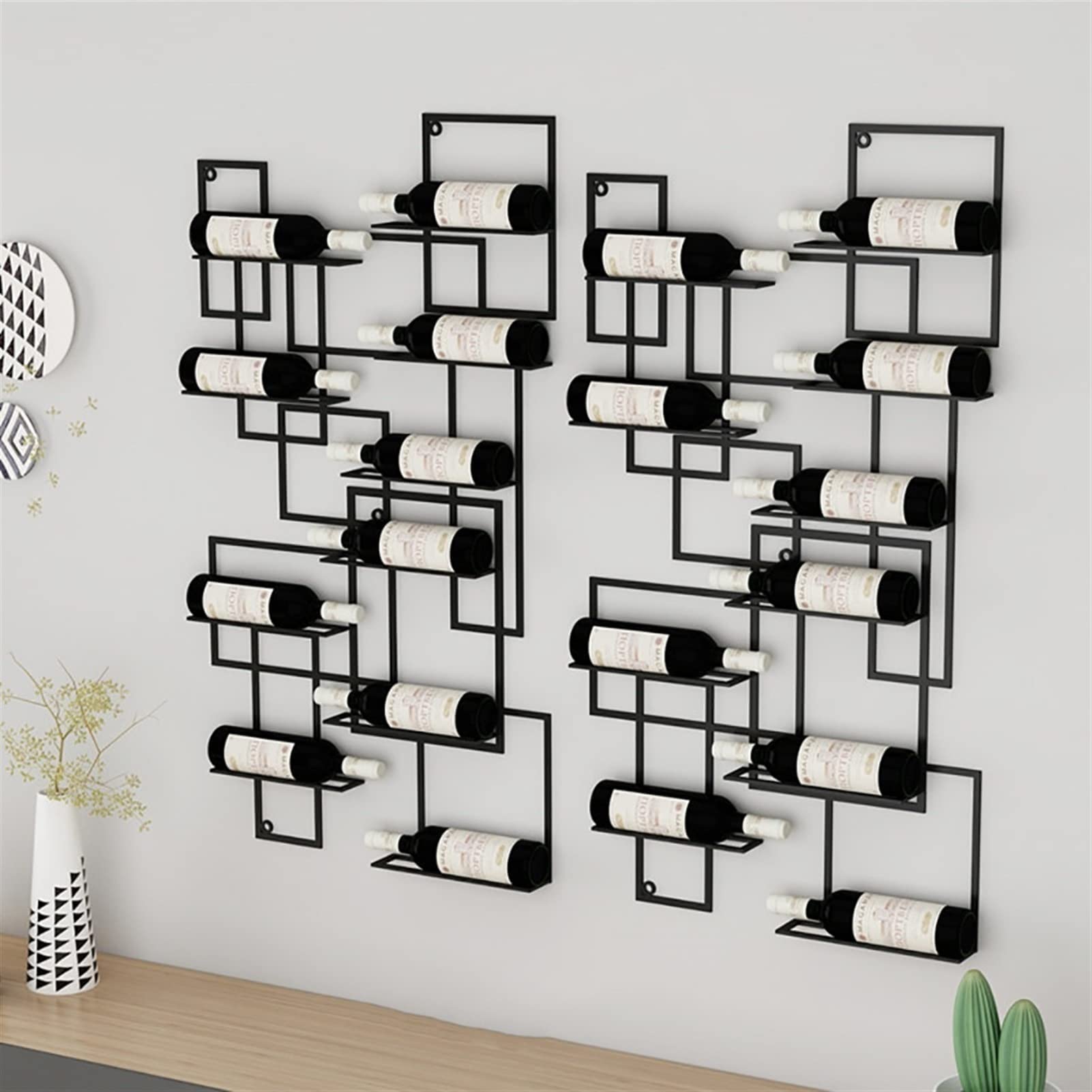 FPIGSHS Wine Rack Wall Mounted, Wine Bottle Rack Wall Wine Rack Wall Wine Rack Wall Wine Rack Iron Art Grape Wine bar Wine Rack Wine bar Shelf Multi-Bottle Shelf (Size : 1pcs)