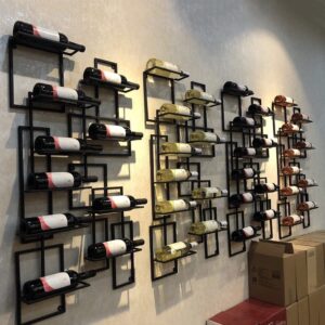 FPIGSHS Wine Rack Wall Mounted, Wine Bottle Rack Wall Wine Rack Wall Wine Rack Wall Wine Rack Iron Art Grape Wine bar Wine Rack Wine bar Shelf Multi-Bottle Shelf (Size : 1pcs)