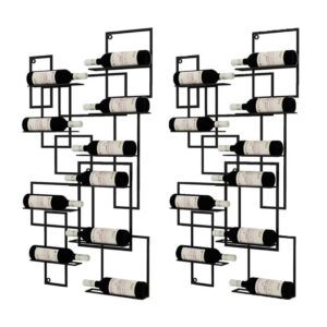 FPIGSHS Wine Rack Wall Mounted, Wine Bottle Rack Wall Wine Rack Wall Wine Rack Wall Wine Rack Iron Art Grape Wine bar Wine Rack Wine bar Shelf Multi-Bottle Shelf (Size : 1pcs)