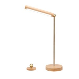 landgoo wooden led table lamp reading lamp magnetic dimmable reading light