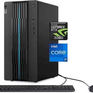 Lenovo 2023 IdeaCentre 5i Gaming Desktop PC, GeForce RTX 3060, Intel 12-Core i7-12700 12th Gen, 32GB RAM 3200MHz, 1TB PCIe SSD + 1TB HDD, 2 Year Warranty, Keyboard & Mouse, Ethernet, WiFi 6