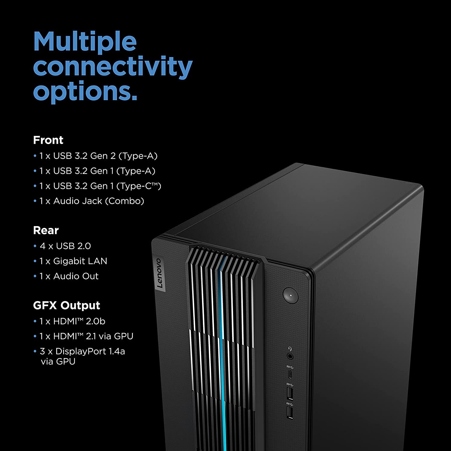 Lenovo 2023 IdeaCentre 5i Gaming Desktop PC, GeForce RTX 3060, Intel 12-Core i7-12700 12th Gen, 32GB RAM 3200MHz, 1TB PCIe SSD + 1TB HDD, 2 Year Warranty, Keyboard & Mouse, Ethernet, WiFi 6