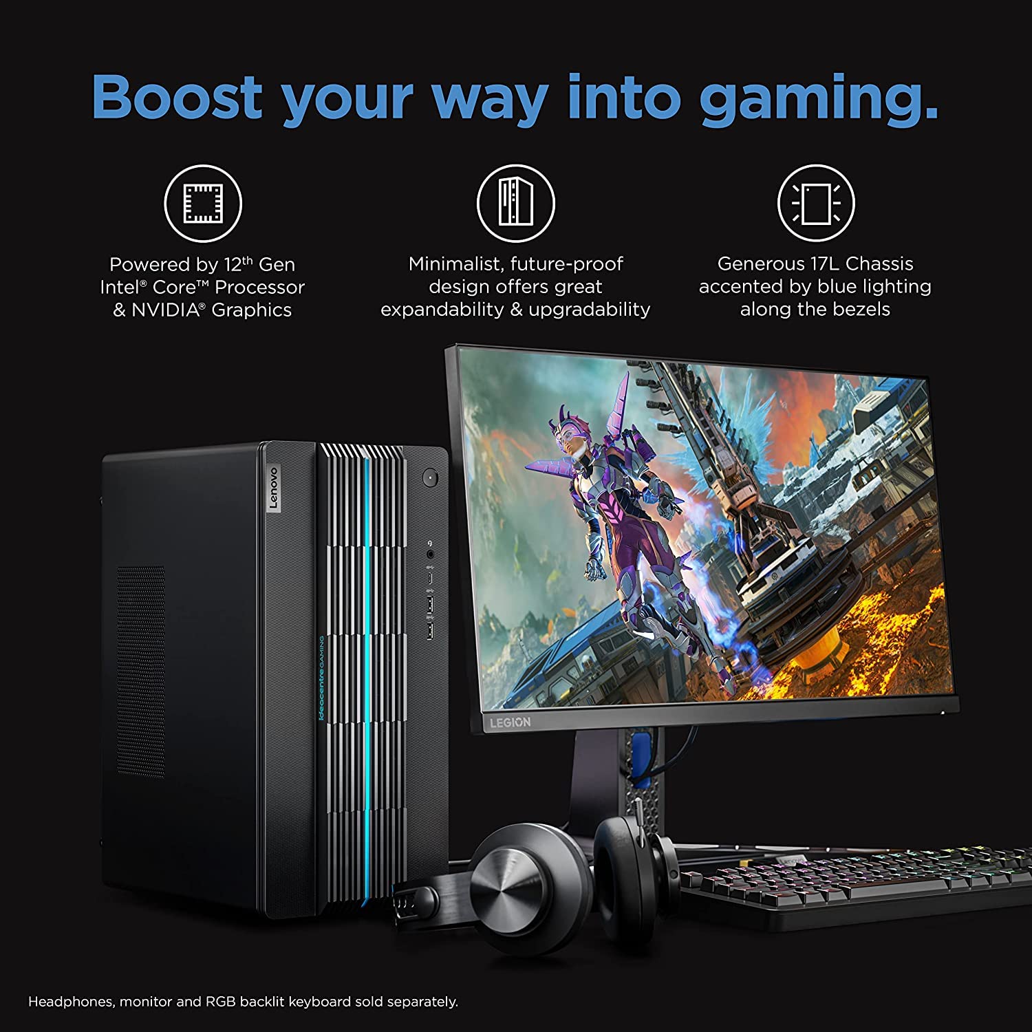 Lenovo 2023 IdeaCentre 5i Gaming Desktop PC, GeForce RTX 3060, Intel 12-Core i7-12700 12th Gen, 32GB RAM 3200MHz, 1TB PCIe SSD + 1TB HDD, 2 Year Warranty, Keyboard & Mouse, Ethernet, WiFi 6