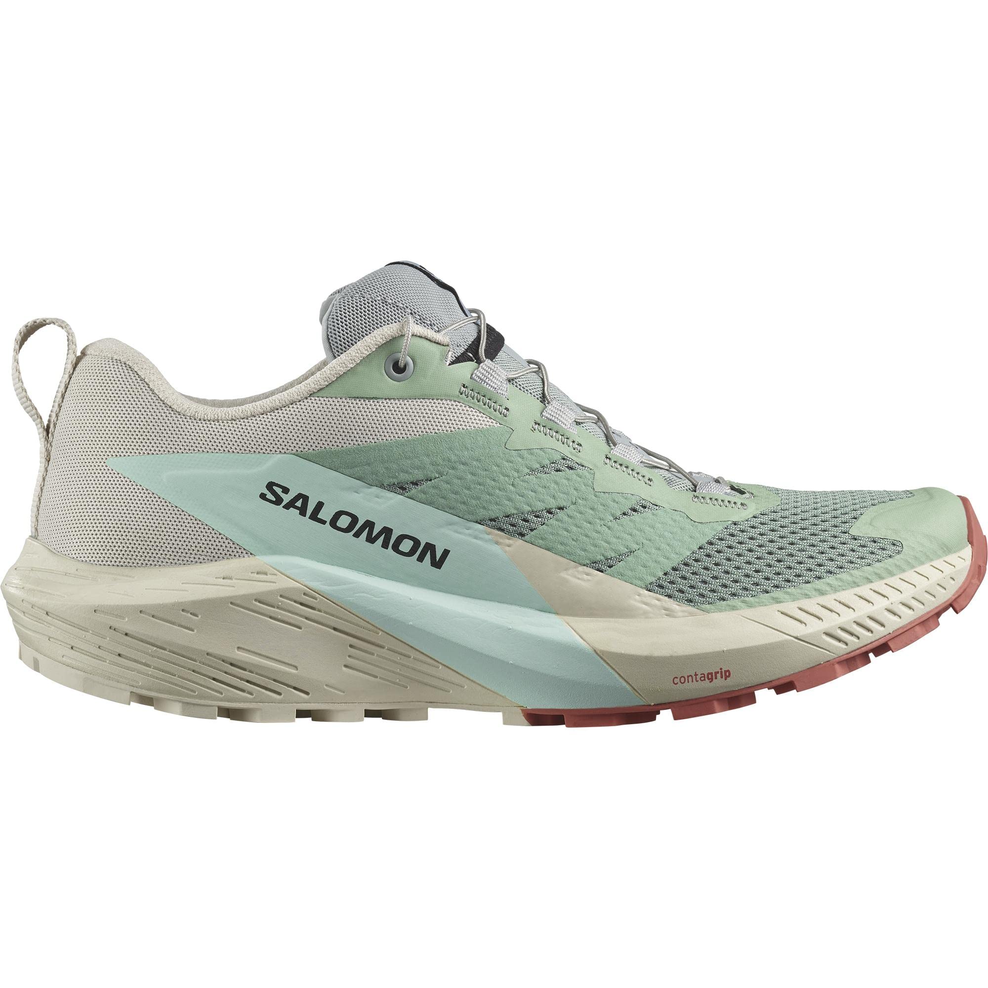 SALOMON Women's Athletics Trail Running Shoes, Lily Pad Rainy Day Bleached Aqua, 8.5 AU