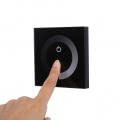 wall light, single color touch panel dimmer wall switch controller led light strip dc 12v-24v (black)