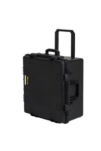 meijia portable all weather waterproof hard case, camera case with customizable fit foam and rolling wheels, 24.8"x23.7"x13.17",elegant black