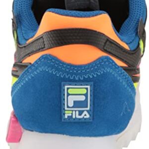 FILA Women's Sandenal Orbit Sneaker, Safety Yellow/Knockout Pink/Electric Blue, 5.5