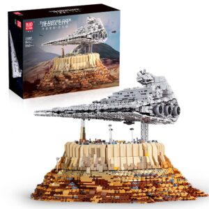 addshiny moc starship ucs imperial star destroyer city the empire over jedha city building kits,star plan ucs collectible set 21007 for adults(5162 pcs)