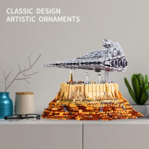 Addshiny MOC Starship UCS Imperial Star Destroyer City The Empire Over Jedha City Building Kits,Star Plan UCS Collectible Set 21007 for Adults(5162 PCS)