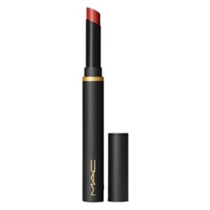 mac powder kiss velvet blur slim stick lipstick - 877 devoted to chili (warm brick red)